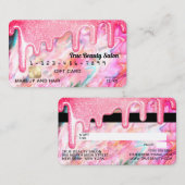 Carte De Visite Neon Coral Pearl Opal Parties scintillant Drift Cr (Devant / Derrière)