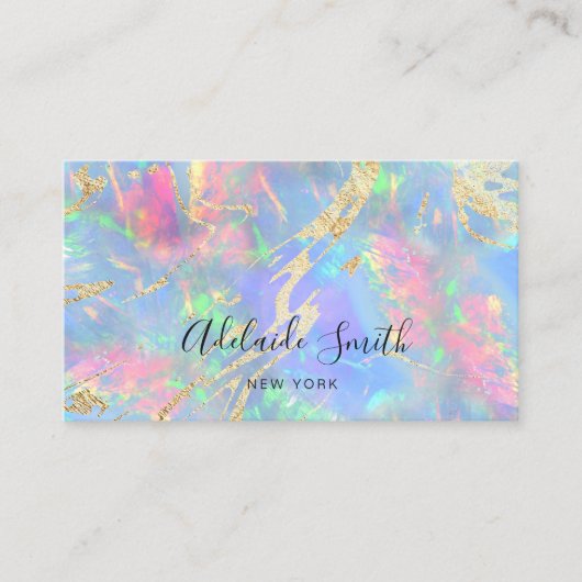 Carte De Visite néon couleurs gemstone opal (Devant)