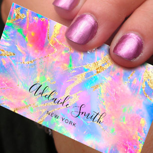 Carte De Visite néon couleurs gemstone opal texture