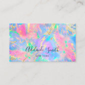 Carte De Visite néon couleurs gemstone opal texture (Devant)