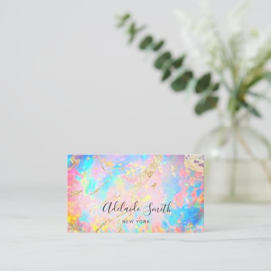 Carte De Visite néon couleurs opal (Debout devant)