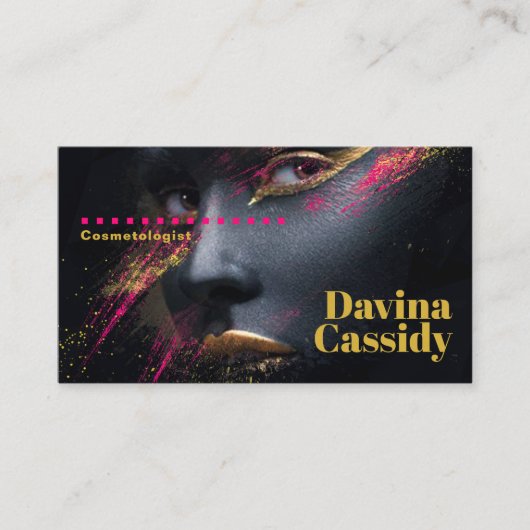 Carte De Visite Neon doré (Devant)