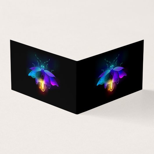 Carte De Visite Neon Firefly sur noir (Extérieur)