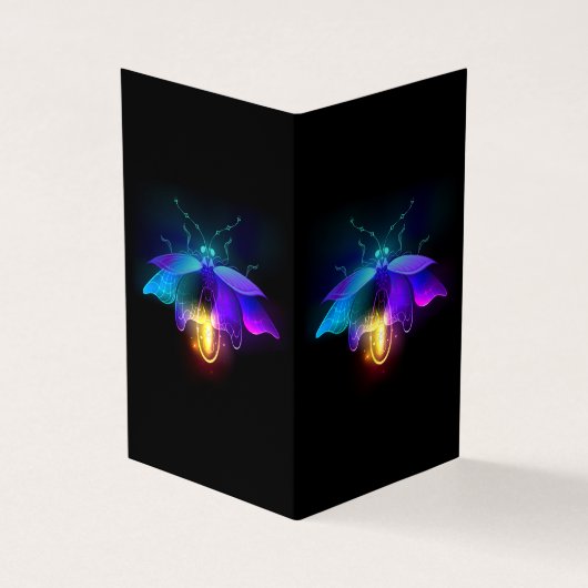 Carte De Visite Neon Firefly sur noir (Extérieur)