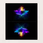 Carte De Visite Neon Firefly sur noir (Extérieur déplié)