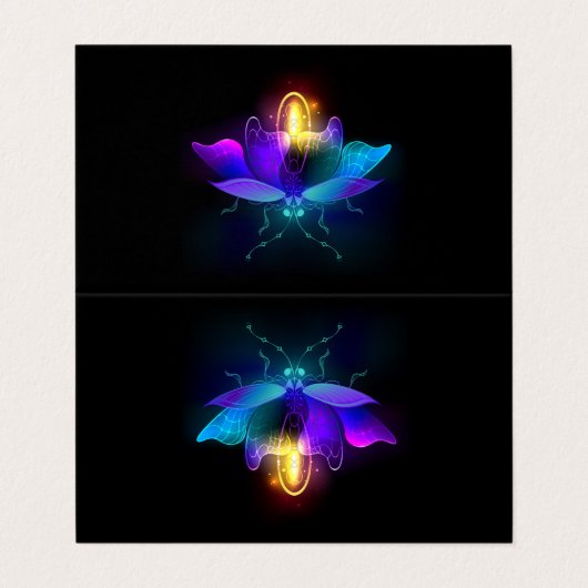 Carte De Visite Neon Firefly sur noir (Extérieur déplié)