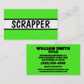 Carte De Visite Neon Green (Devant / Derrière)