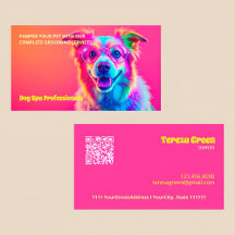 Neon Grooming Chien QR