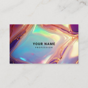 Carte De Visite Neon Holographique Textures Modernes