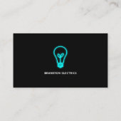 Carte De Visite Neon Light, Electricien (Dos)
