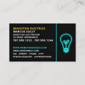 Carte De Visite Neon Light, Electricien (Devant)