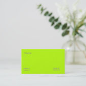 Carte De Visite Neon Lime  Green (Debout devant)