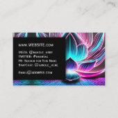 Carte De Visite Neon Nightclub Lotus Flower Professional Executive (Devant)