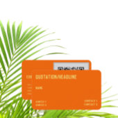 Carte De Visite néon orange - code QR -