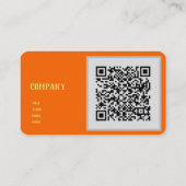 Carte De Visite néon orange - code QR - (Dos)
