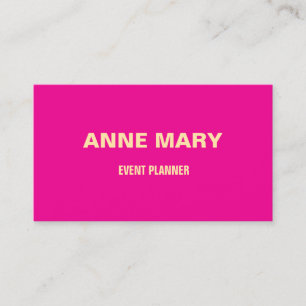 Carte De Visite Neon Pink Beige Modern Manager
