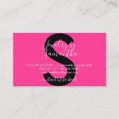 Carte De Visite Neon Pink Jewelry Instructions pour les soins post (Devant)