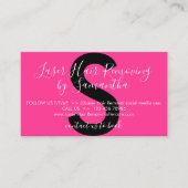 Carte De Visite Neon Pink Laser Enlèvement des cheveux post-soins (Devant)