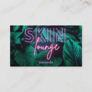 Carte De Visite Neon Pink Skin Lounge Code QR