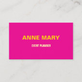 Carte De Visite Neon Pink Yellow Orange Professional Gestionnaire (Devant)