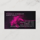 Carte De Visite Neon rose et maquillage fumée (Dos)