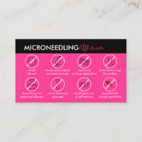 Néon rose microneedling post-enseignement