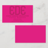 Carte De Visite Néon rose minimal (Devant / Derrière)