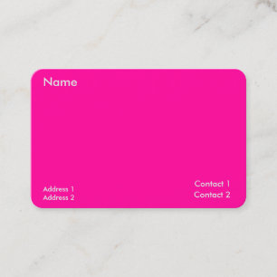 Carte De Visite néon rose -minimaliste