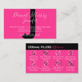 Carte De Visite Neon Rose Moderne Fillers Dermal Fillers (Devant / Derrière)