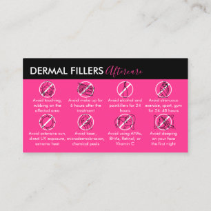 Carte De Visite Neon Rose Moderne Fillers Dermal Fillers