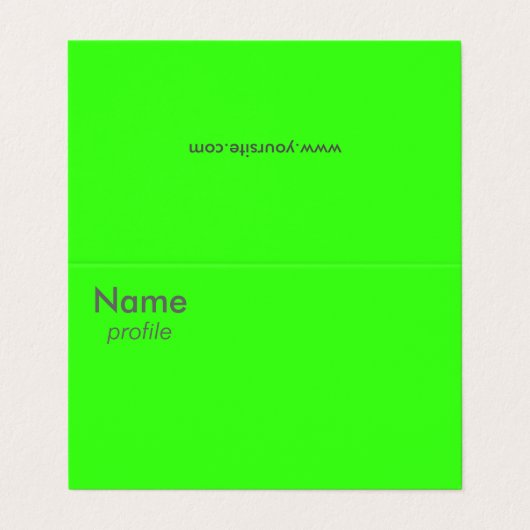 Carte De Visite Néon sécurité (Extérieur déplié)