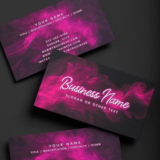 Carte De Visite Neon & Smoke Moderne