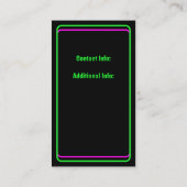 Carte De Visite Neon Sound (Dos)