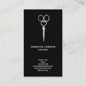 Carte De Visite Neon Unicorn Holographe coiffeuse (Dos)