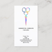 Carte De Visite Neon Unicorn Holographe coiffeuse (Dos)