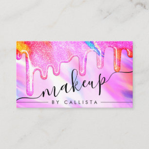 Carte De Visite Neon Unicorn Holographique Épais Parties scintilla