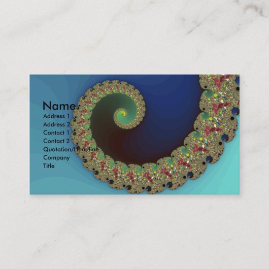 Carte De Visite Neptune - Art Fractal (Devant)