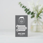 Carte de visite nerd de tech informatique (Debout devant)