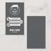 Carte de visite nerd de tech informatique (Devant / Derrière)