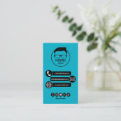 Carte de visite nerd de tech informatique (Debout devant)