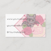 Carte De Visite Nerdy Bat et Rose Swiss Roll (Dos)