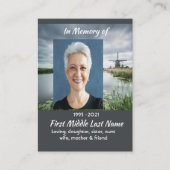 Carte De Visite  Netherlands Windmill Memorial Keepsake  (Devant)