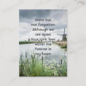 Carte De Visite  Netherlands Windmill Memorial Keepsake  (Dos)