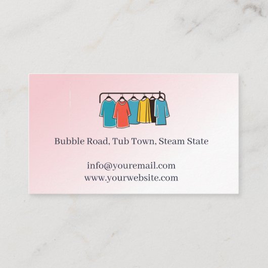 Carte De Visite Nettoyage à sec à lave-linge (Dos)