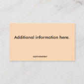 Carte De Visite Nettoyage à sec modifiable (Dos)