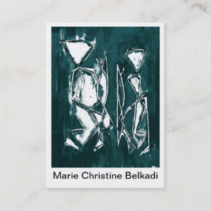 Carte De Visite Nettoyage artistique moderne Abstrait gris foncé T