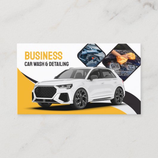 Carte De Visite Nettoyage automatique des détails de lavage de voi (Devant)