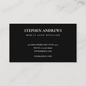 Carte De Visite Nettoyage automatique moderne Détail Réparation au (Dos)