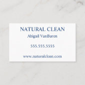 Carte De Visite Nettoyage bleu et blanc Entretien ménager adaptabl (Dos)