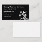 Carte De Visite Nettoyage chic de maison ou de bureau (Devant / Derrière)